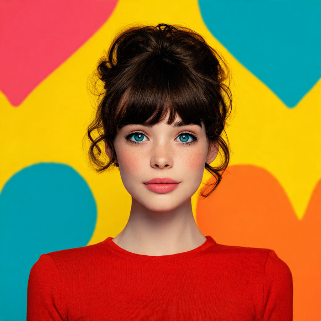 Half-Up Hairstyles for Heart Shaped Faces