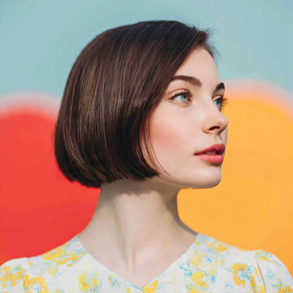 Chin-Length Bob Hairstyles for Heart Shaped Faces