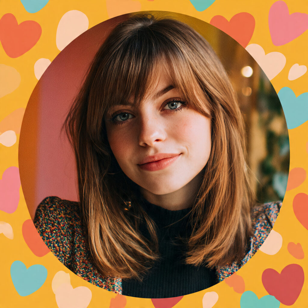 Curtain Bangs Hairstyles for Heart Shaped Faces