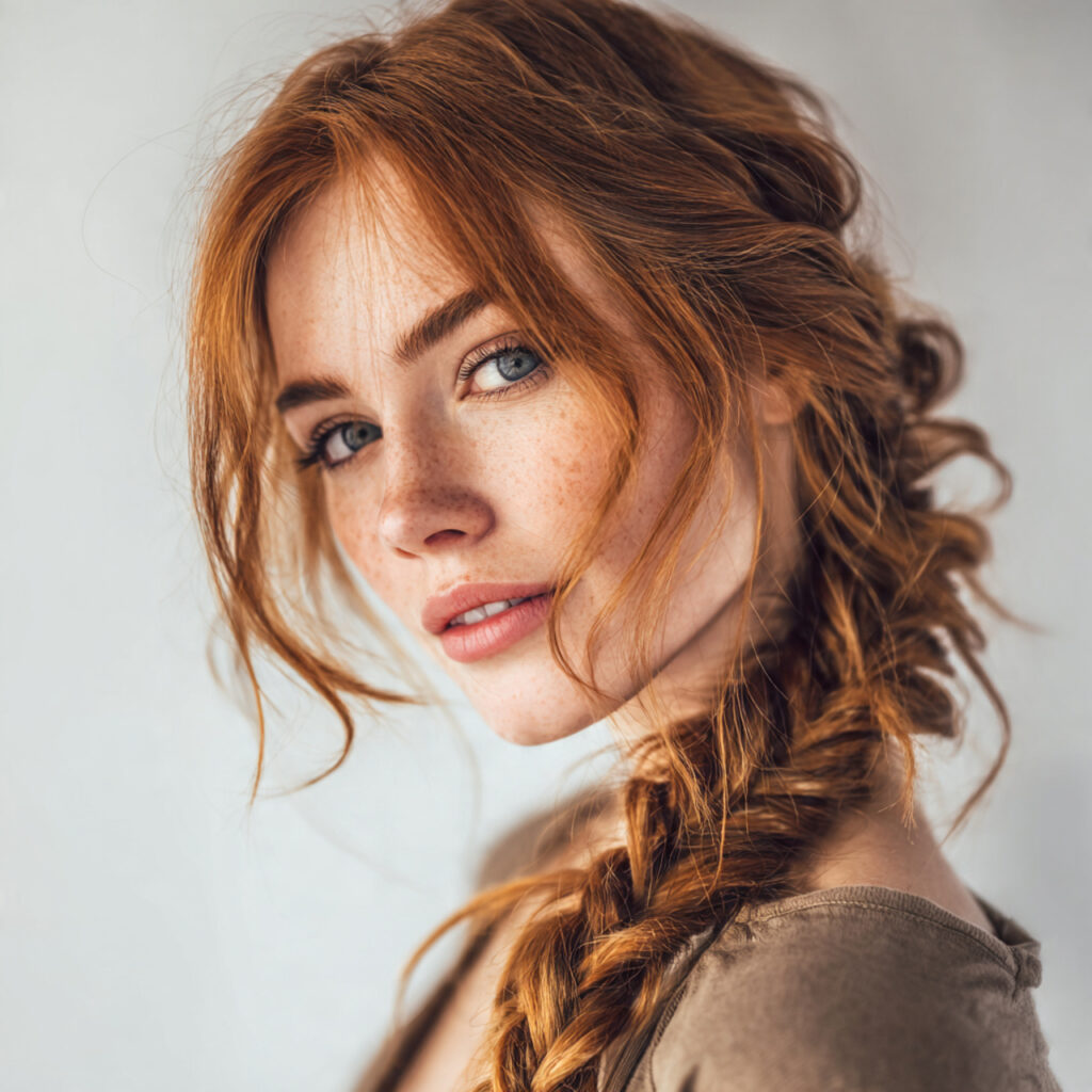 Side Braid Valentines Day Hairstyle Idea