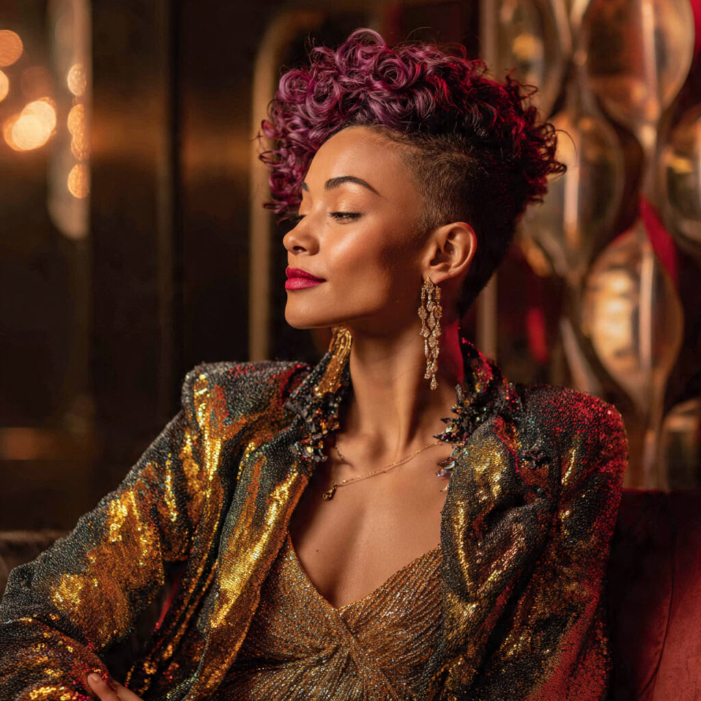 Luxurious New Year Glam Hairstyle Ideas