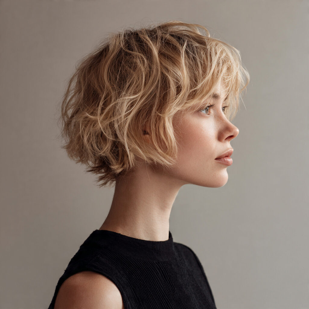 Natural Bixie Cut Look