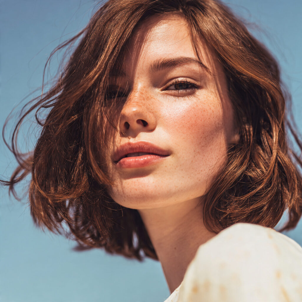 Natural Flow Lob Haircut Medium Length Ideas