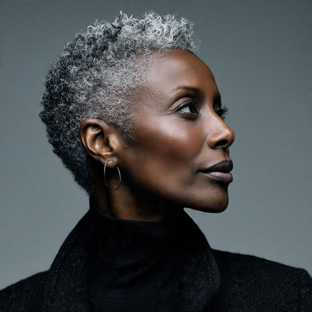 Natural Gray Tapered Cut Idea