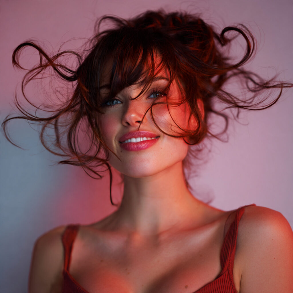 Playful Romantic Hairstyle Idea