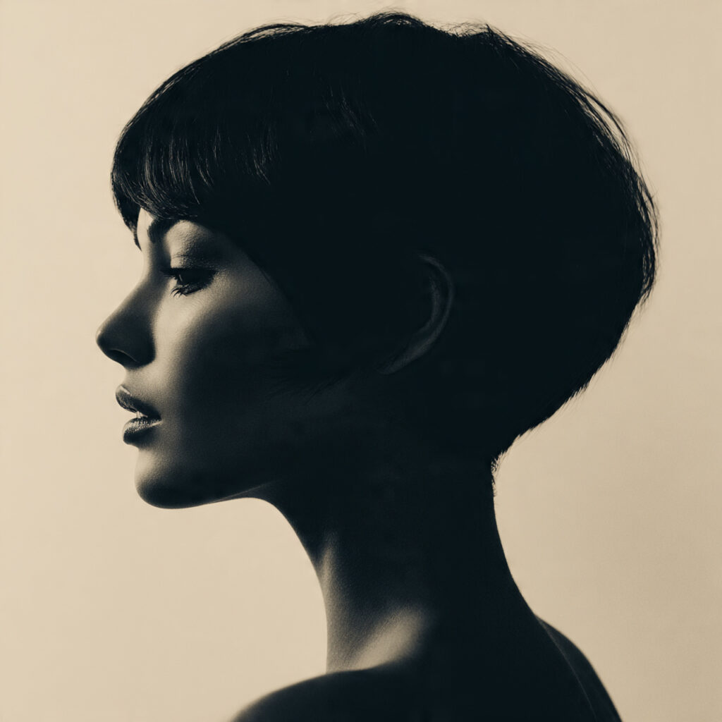 Rounded Short Hair Silhouette Ideas