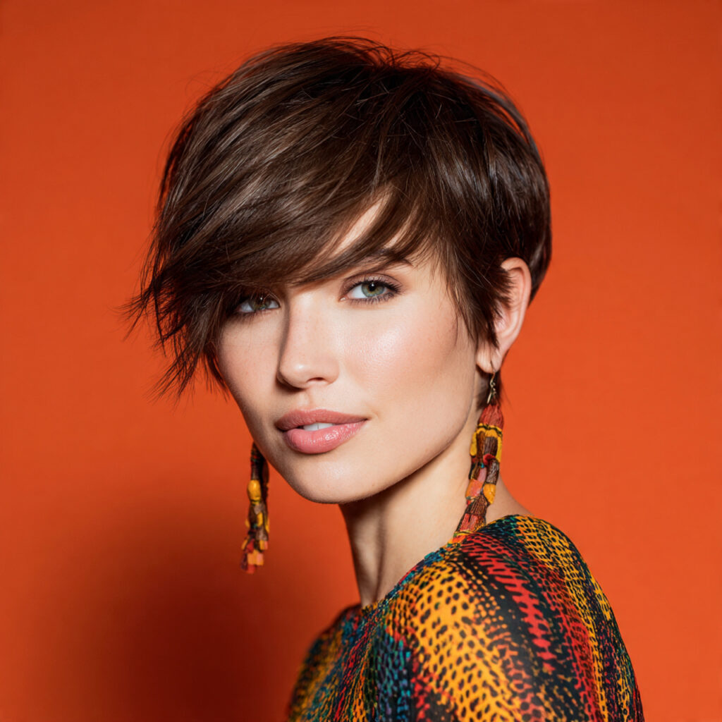 Side-Swept Pixie Bob Hairstyle Ideas
