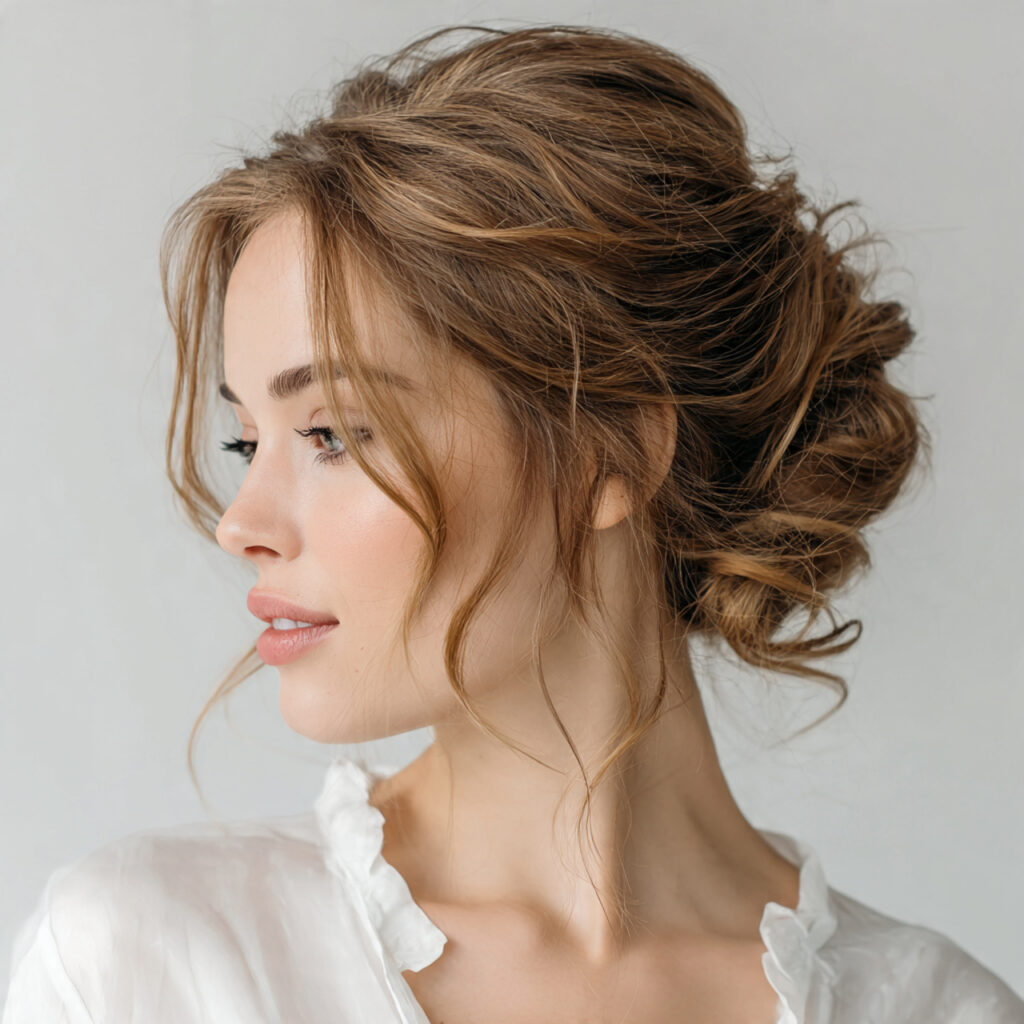 Soft Updo Valentines Day Hairstyle Idea