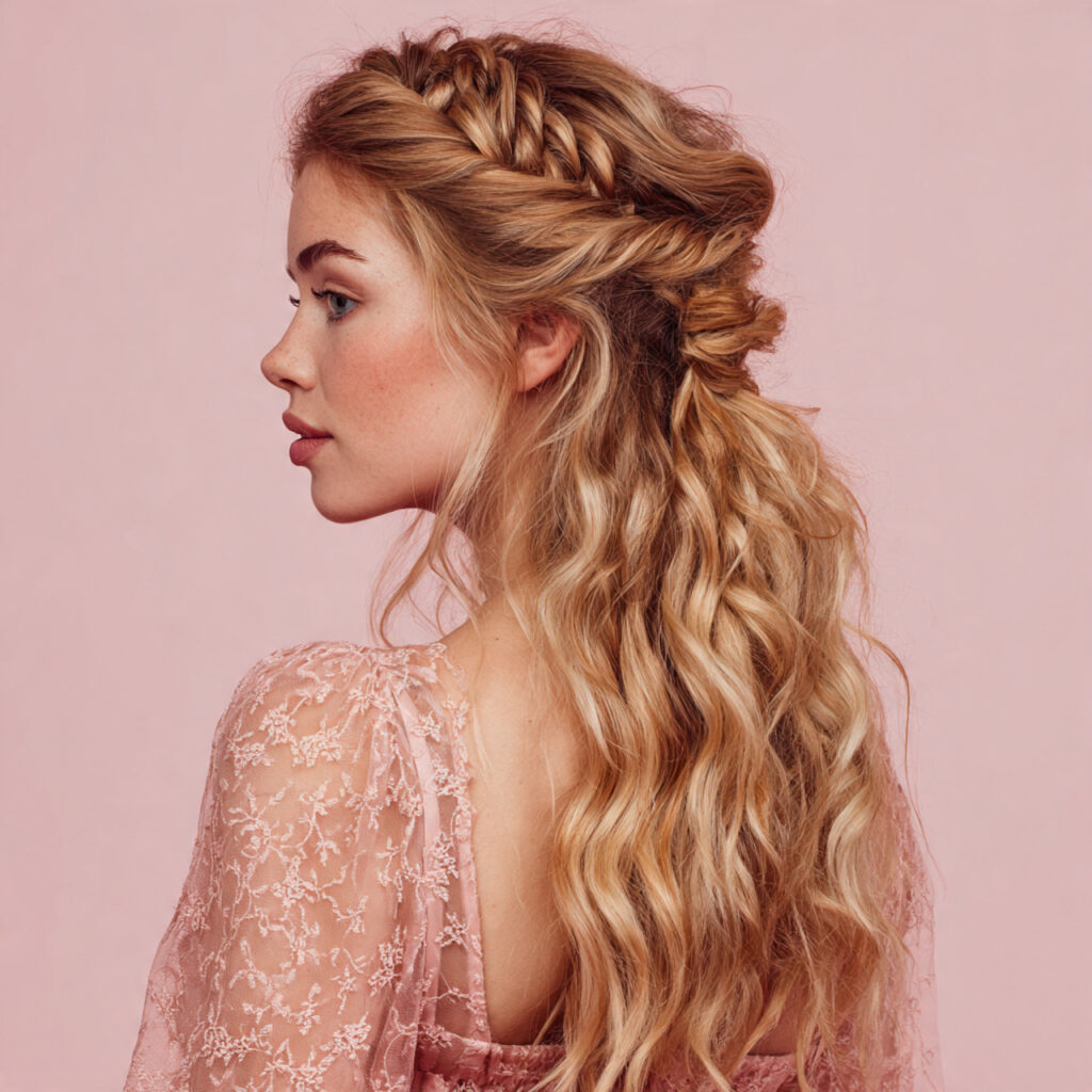 Twisted Half-Up Hairstyle Idea