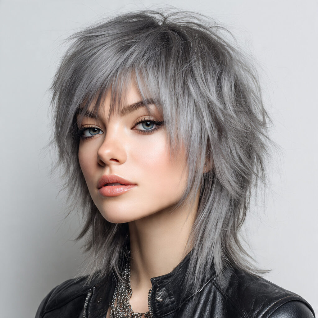 Airy Gray Wolf Cut Idea