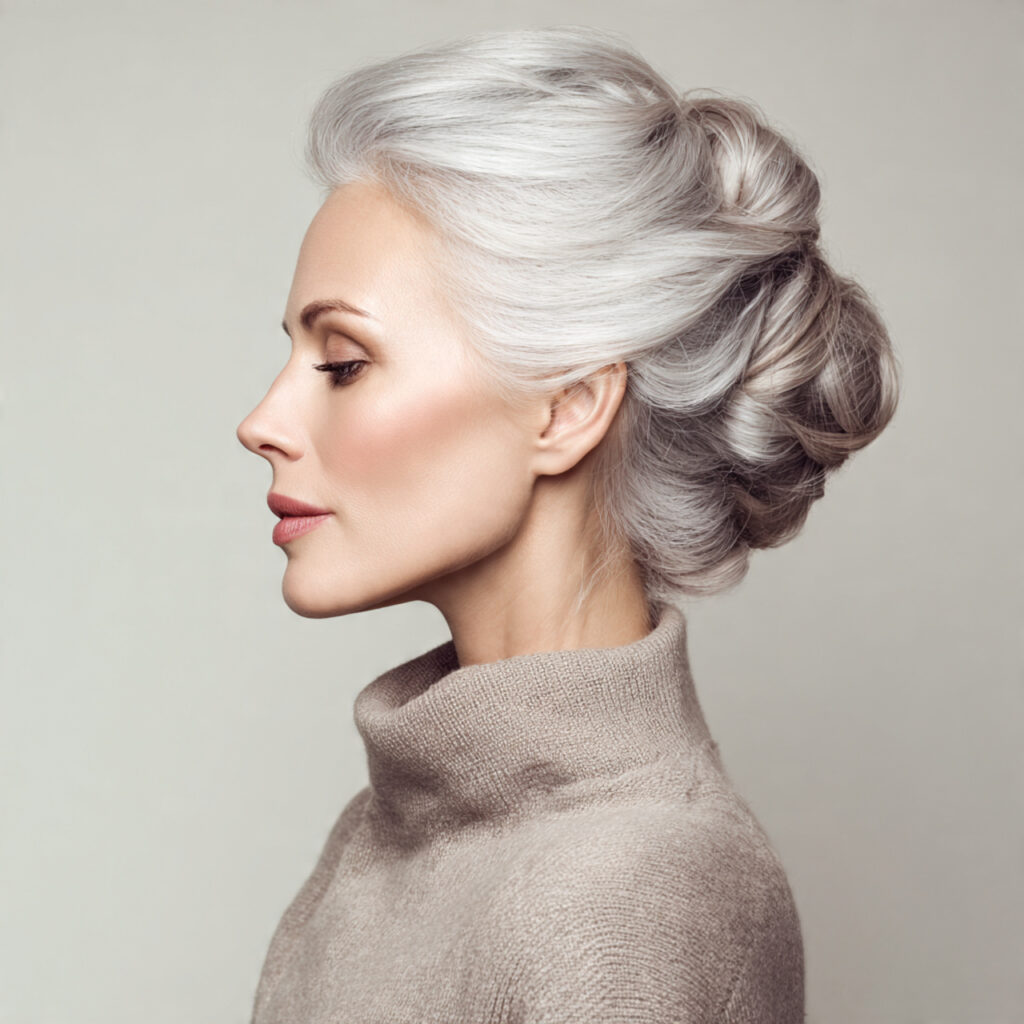 Elegant Gray Updo Ideat