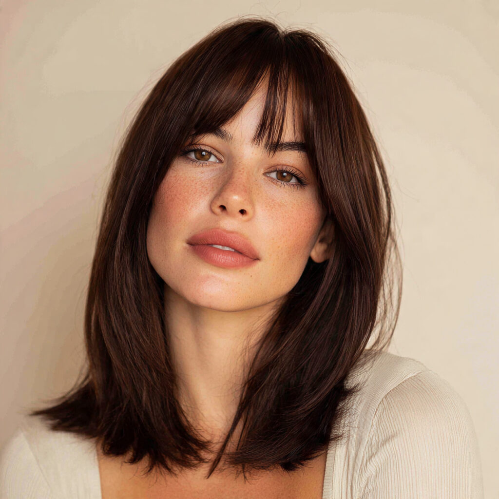 Butterfly Haircut Curtain Bang with Natural Lift