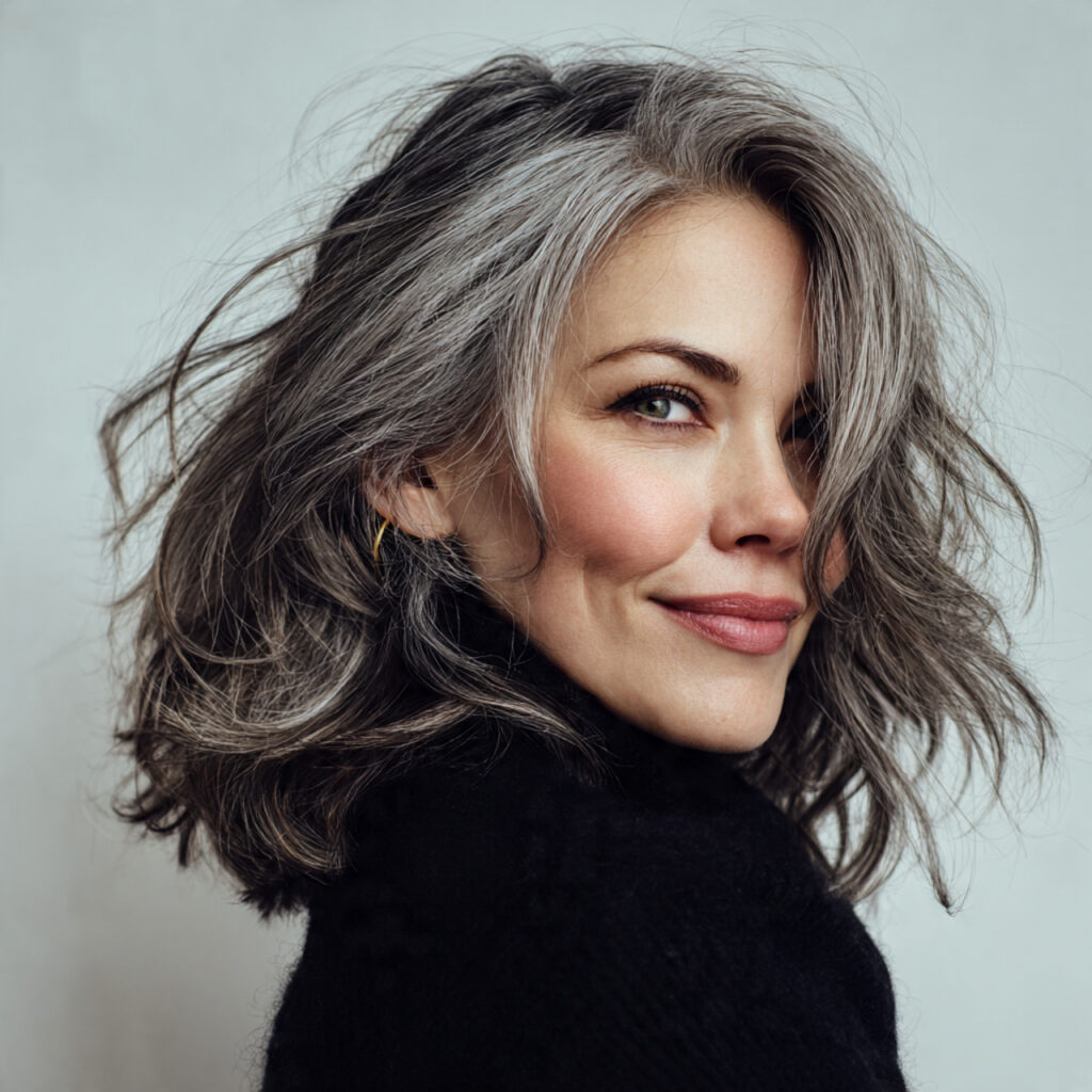 Face-Framing Gray Layers Idea