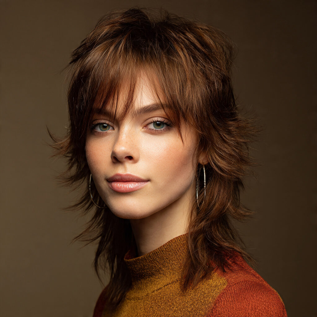 37 Creative Shaggy Mullet Hairstyle Women Ideas for Every Style 10 Shaggy Mullet with Feathered Layers Ideas