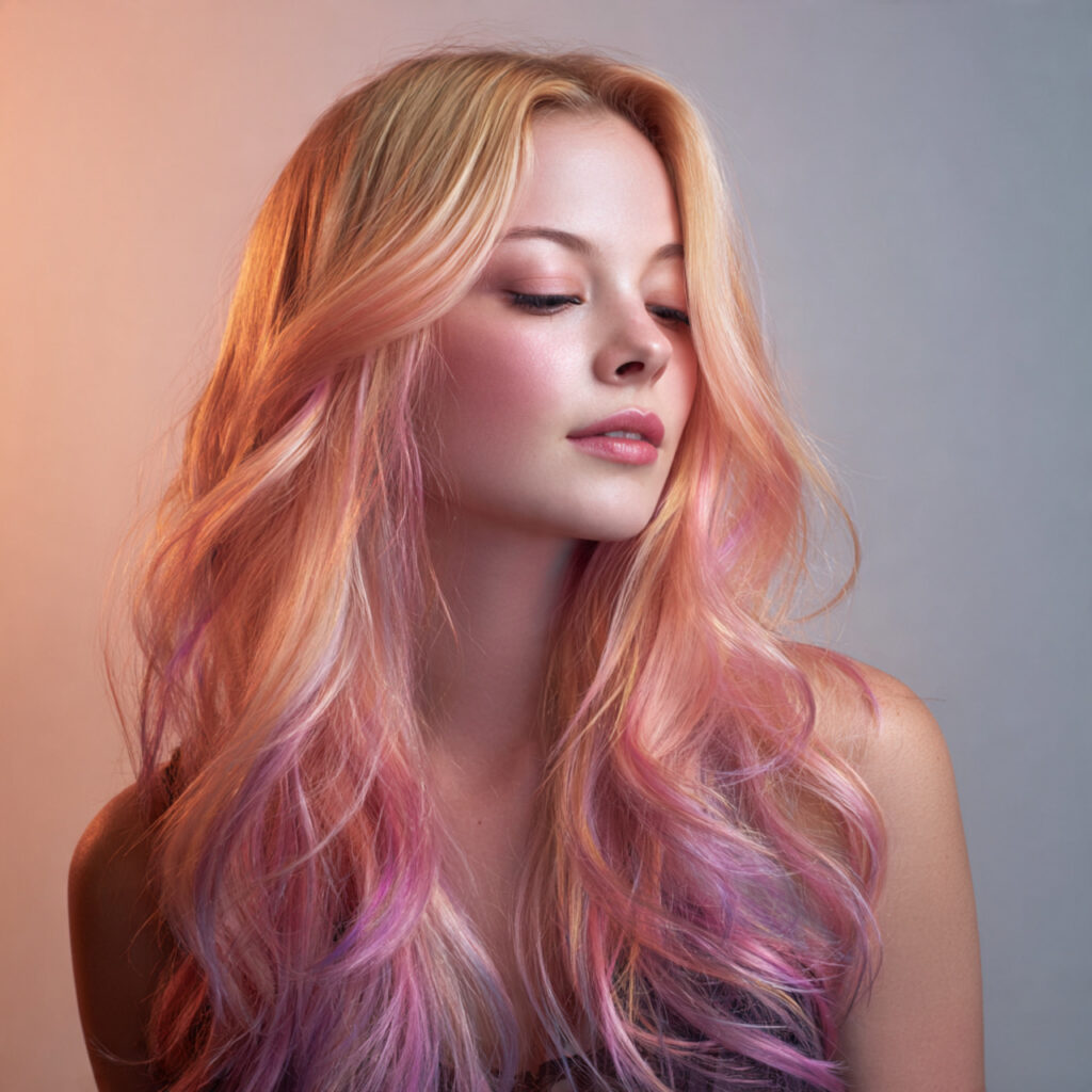 Sunset Blend Pastel Highlight Ideas