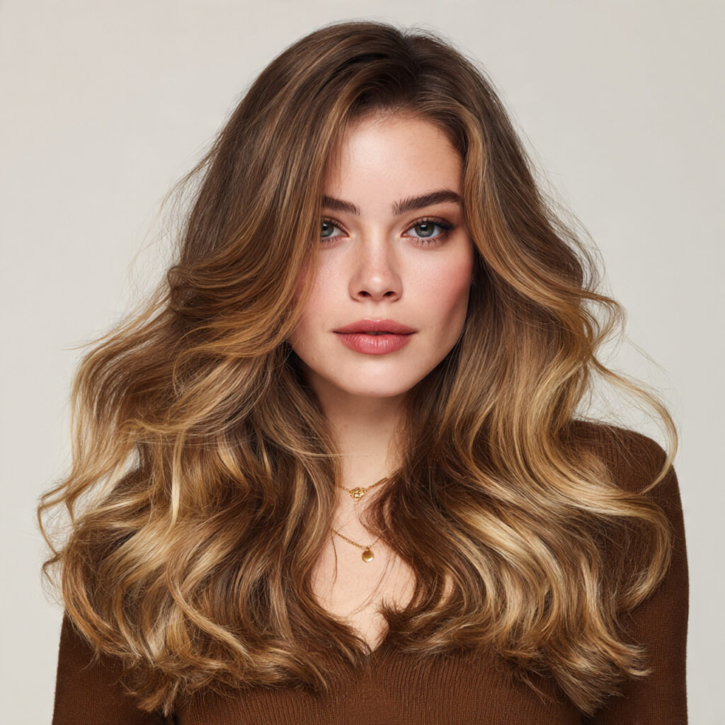Golden Brown Balayage Ideas