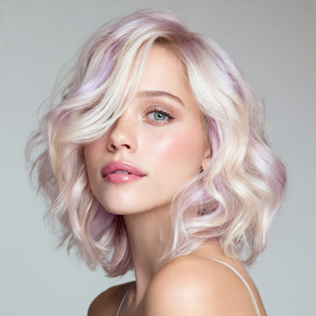 Frosted Pastel Blonde Highlight Ideas