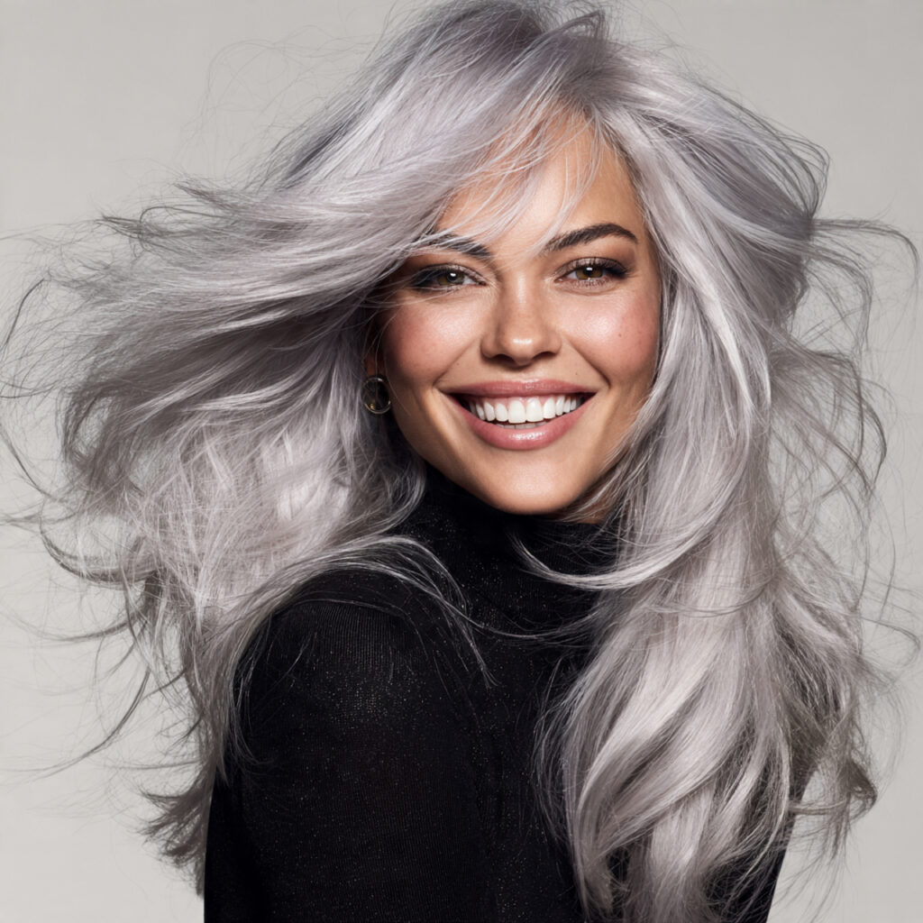 Layered Silver-Gray Volume Idea