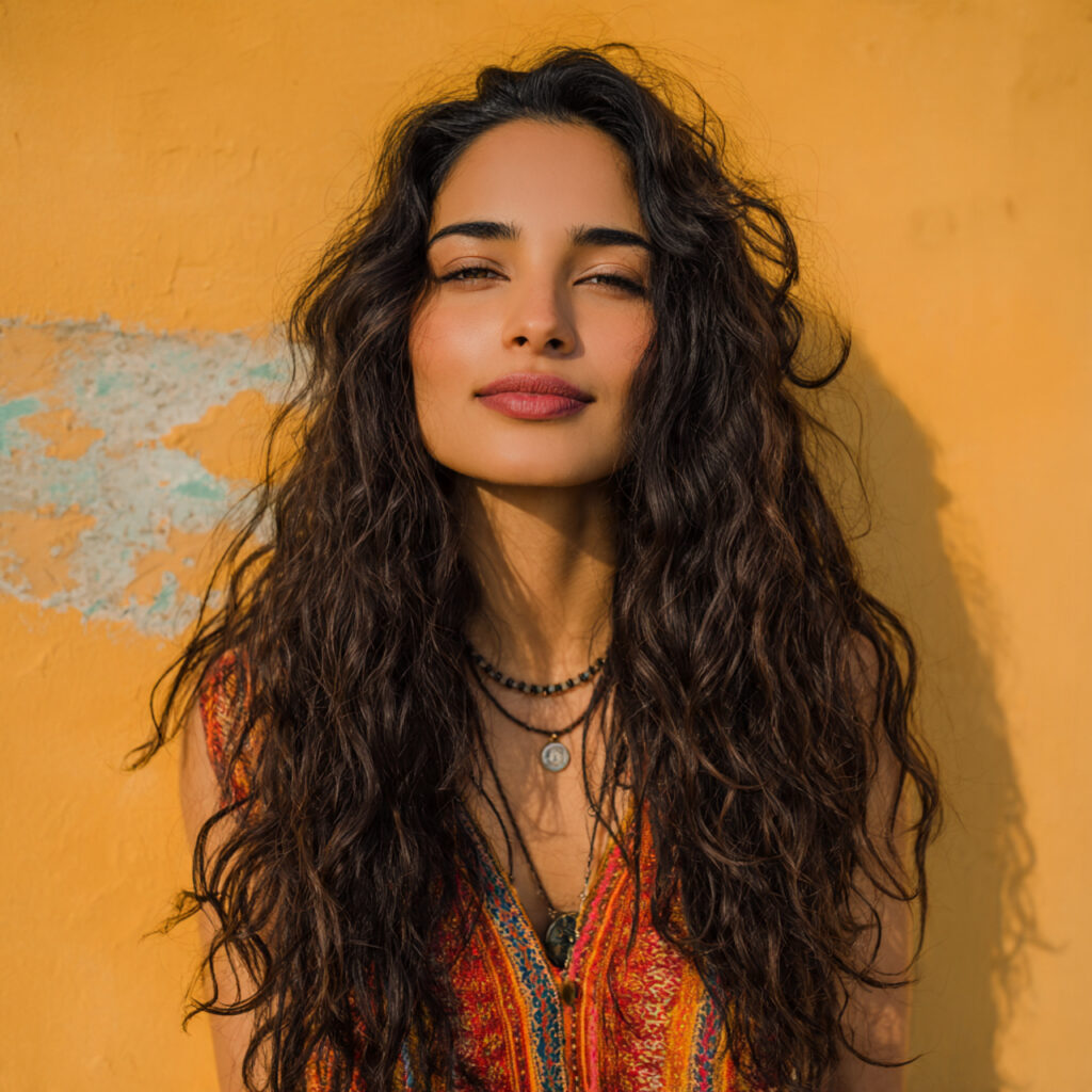 Bohemian long hair inspiration ideas