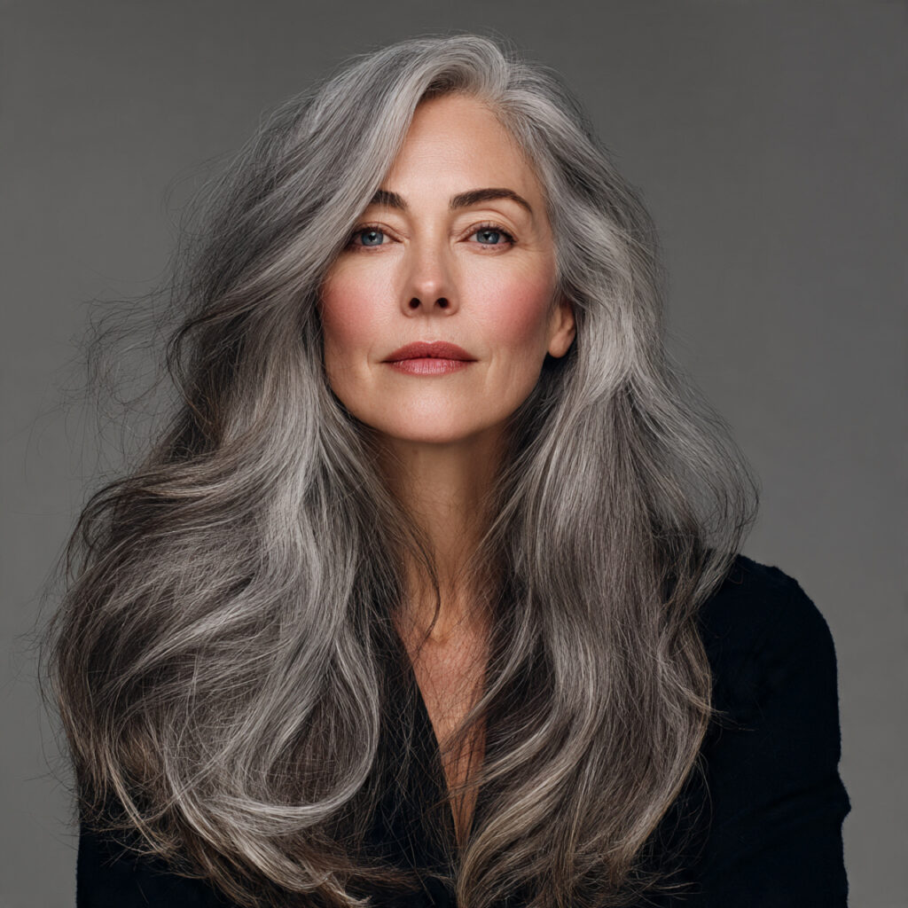 Long Flowing Gray Layers Idea