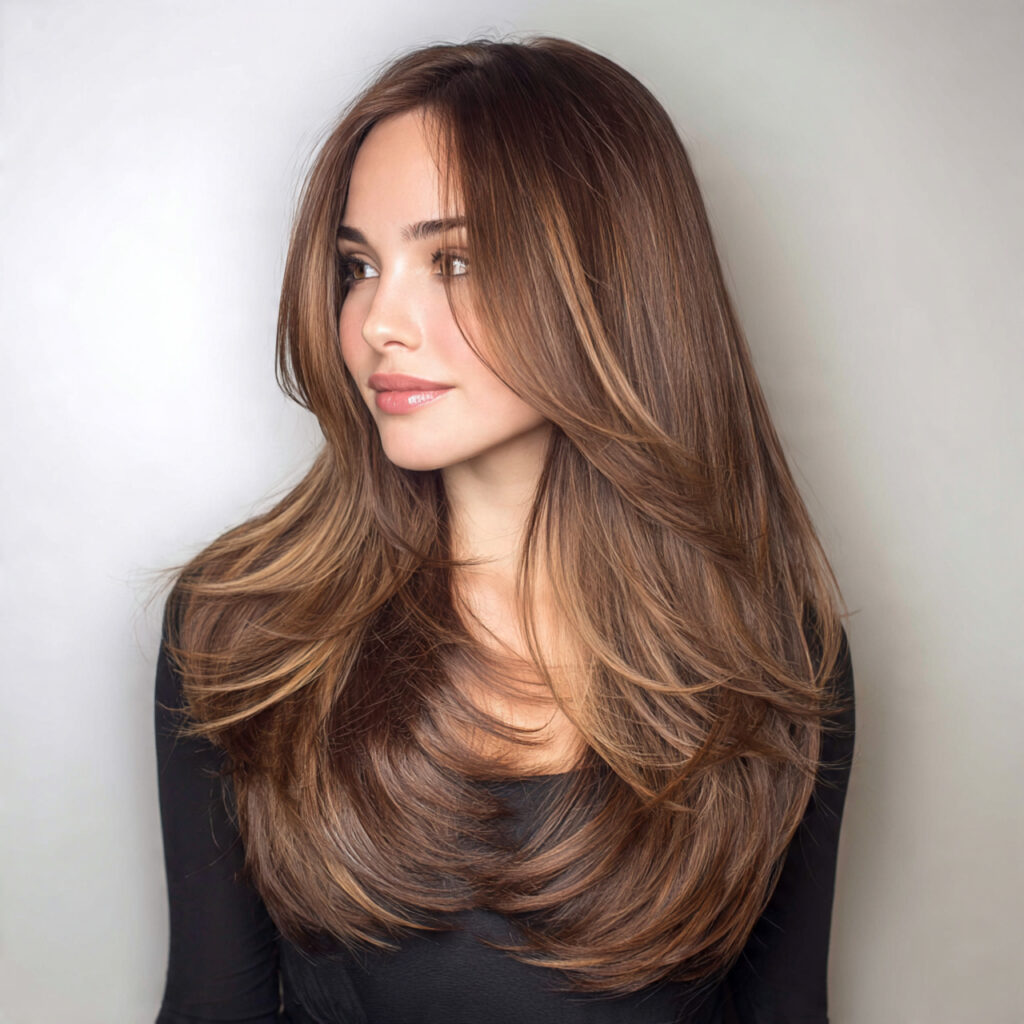 Long Layered Romantic Hairstyle Idea