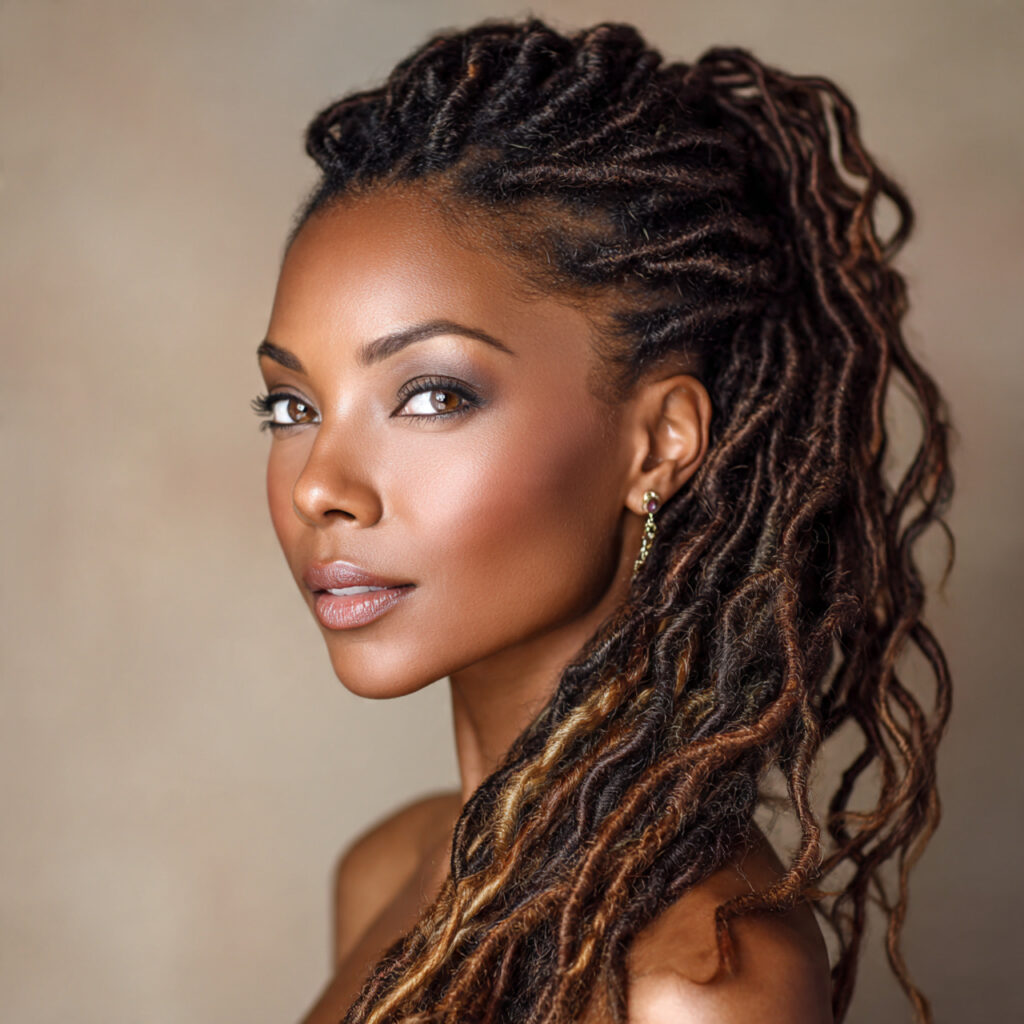 Ombre Faux Locs Hairstyle Ideas