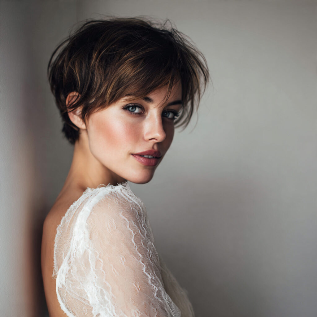 Short Hair Romantic Styling Idea