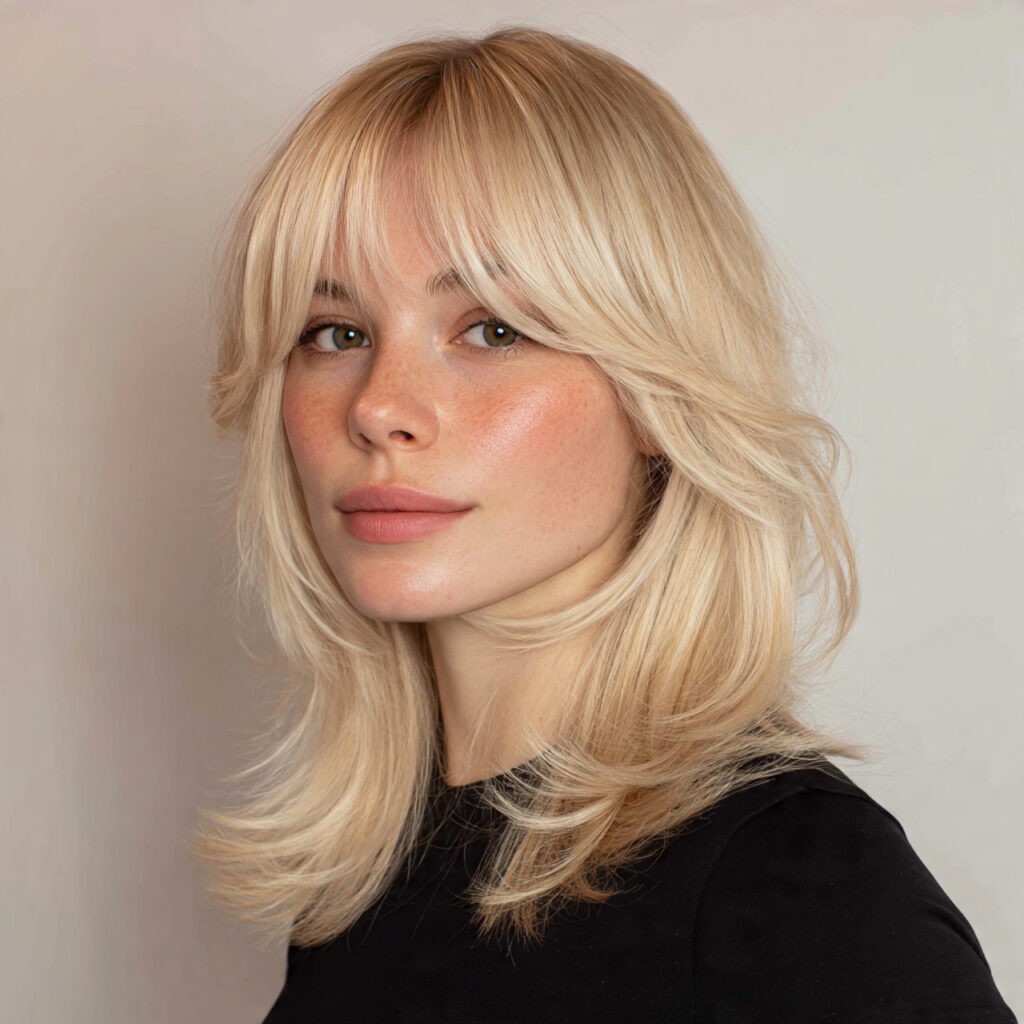 Butterfly Haircut Curtain Bang with Soft Contours