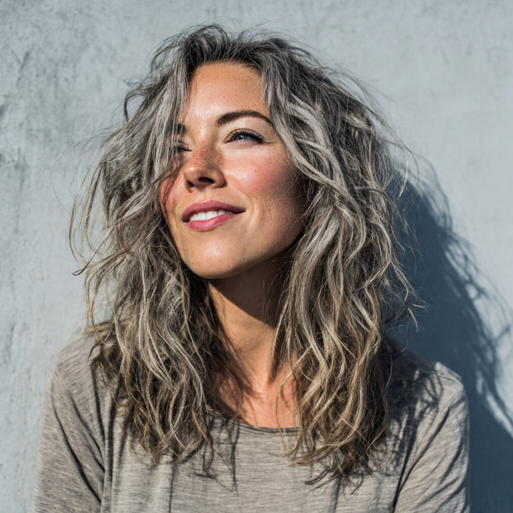 Tousled Gray Beach Waves Idea