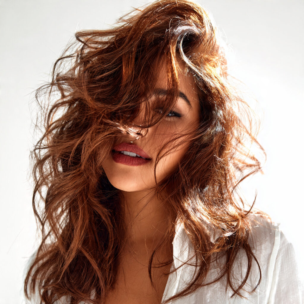 Tousled Waves Valentines Day Hairstyle Idea