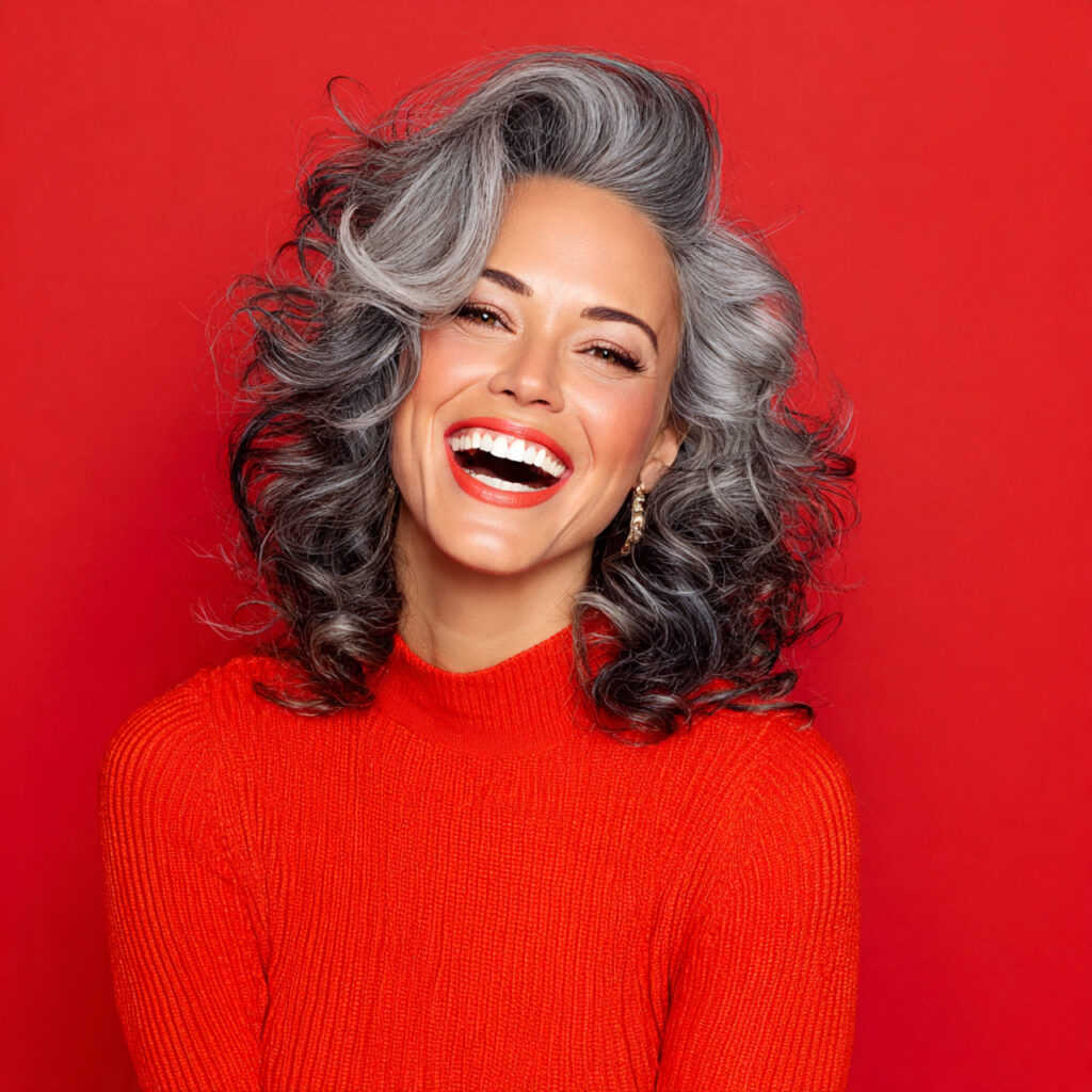 Voluminous Gray Blowout Idea