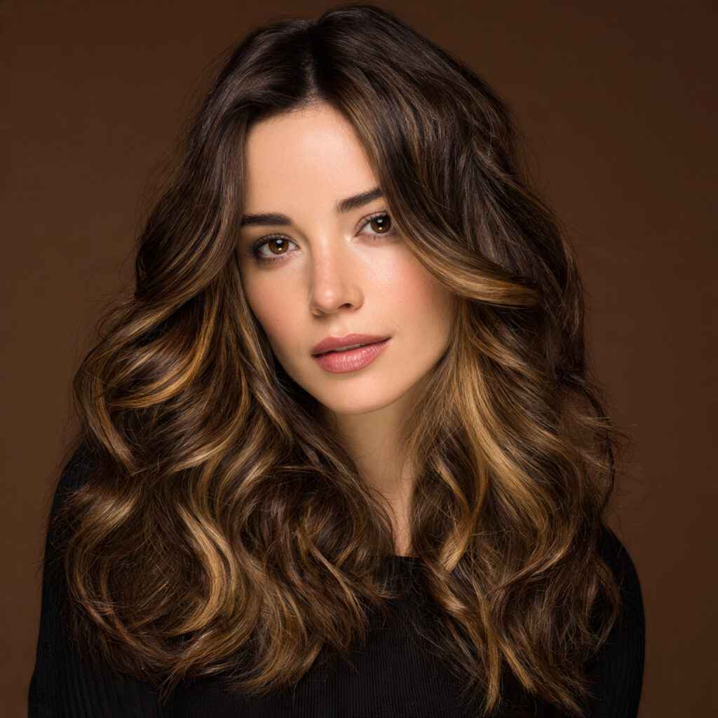 Warm Brunette Hair Highlights Ideas