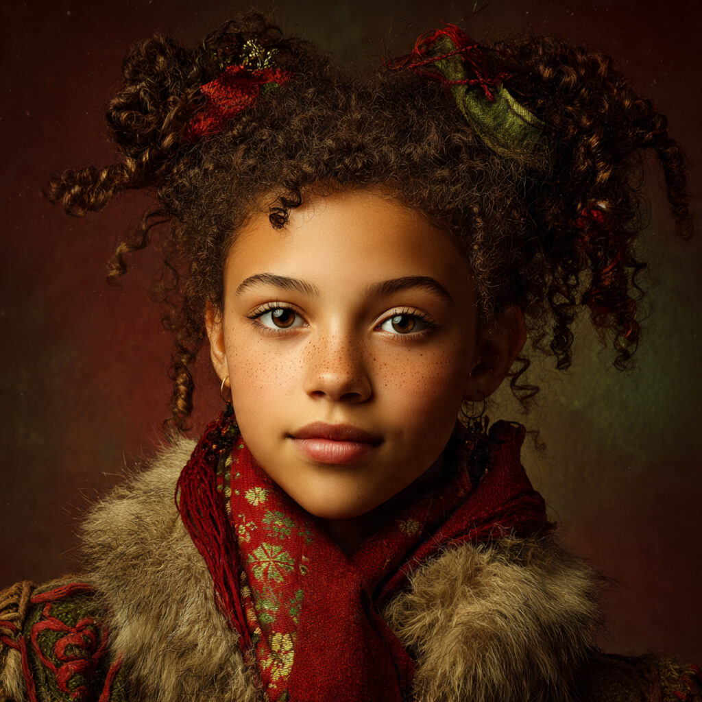 Curly Christmas Hairstyles for Kids Ideas