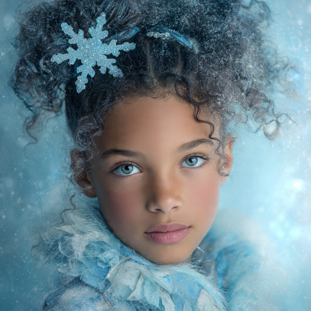 Snowflake Christmas Hairstyles for Kids Ideas