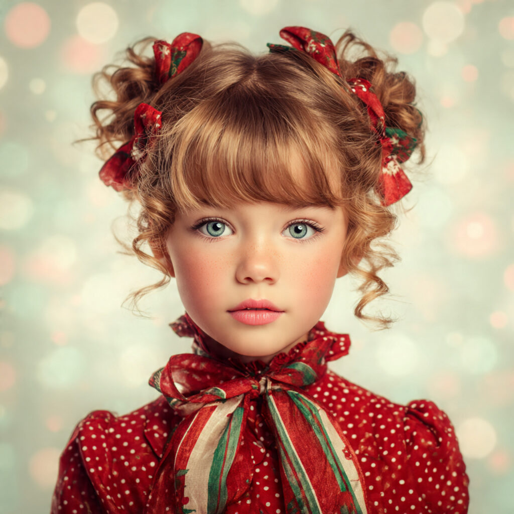 Picture-Day Christmas Hairstyles for Kids Ideas