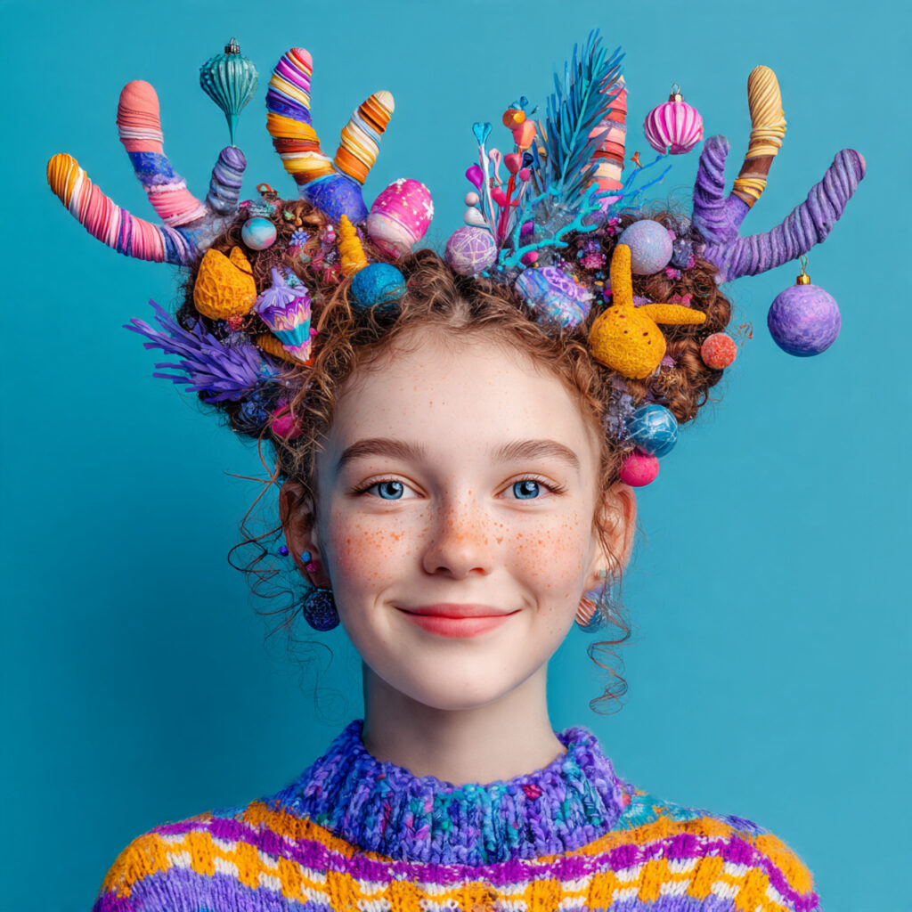 Creative Christmas Hairstyles for Girls Ideas