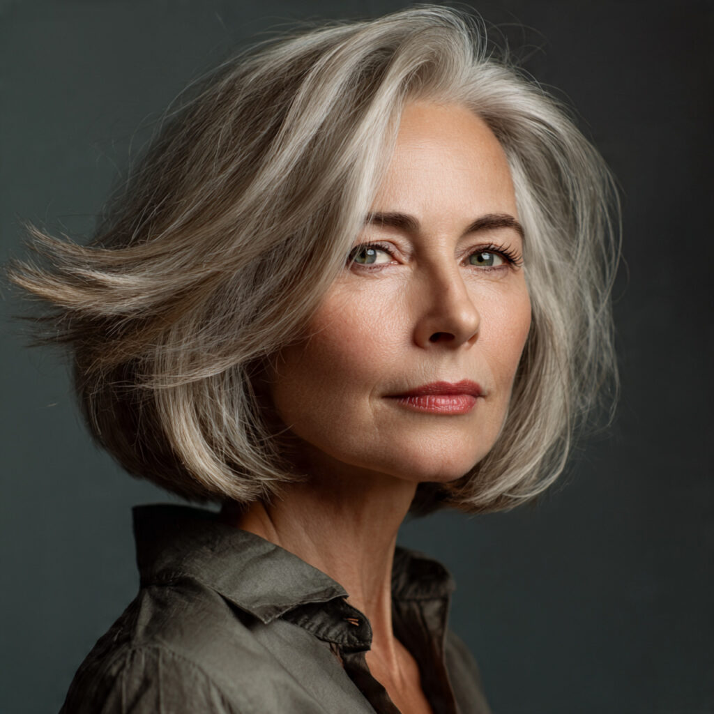 Collarbone-Length Bob Ideas for Older Women with Thin Hair