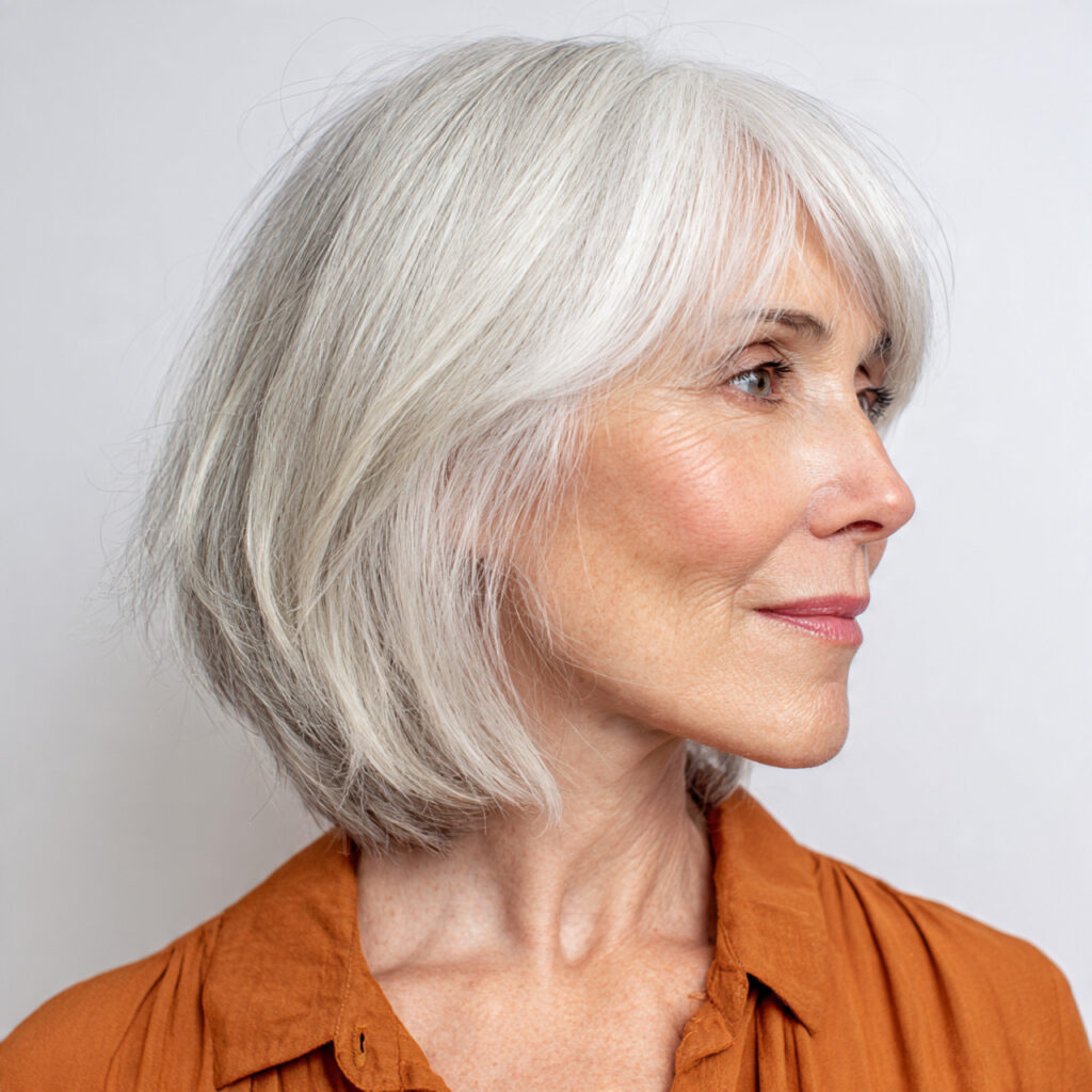 Lightly Layered Bob Ideas for Older Women with Thin Hair