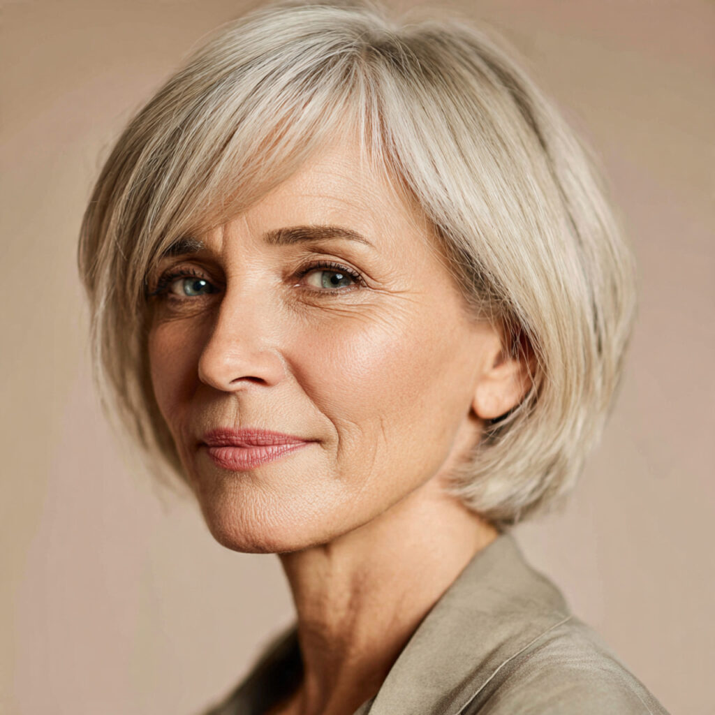 Short Cropped Bob Ideas for Older Women with Thin Hair