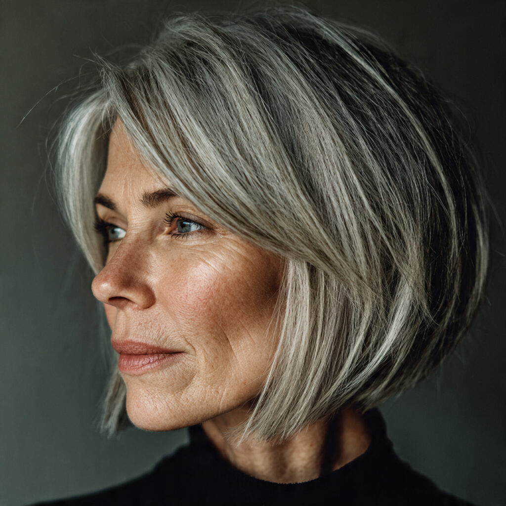 Textured Bob Ideas for Older Women with Thin Hair