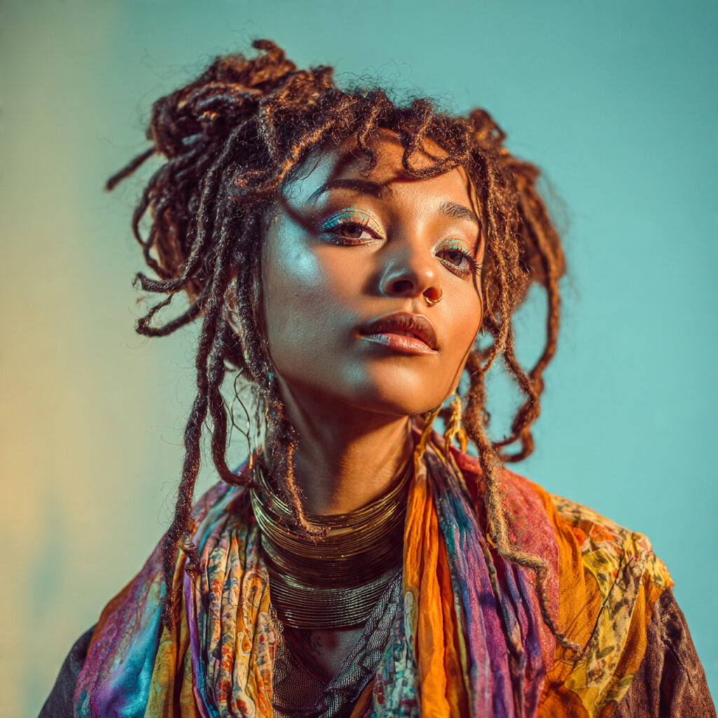 Bohemian Faux Locs Hairstyle Ideas