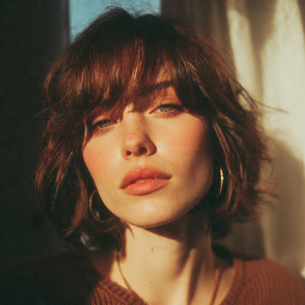 Textured Curtain Bangs Ideas