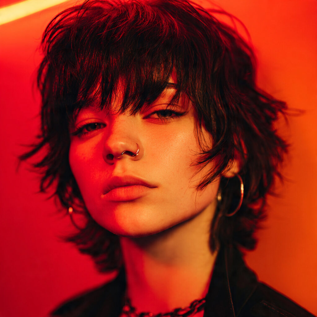 37 Creative Shaggy Mullet Hairstyle Women Ideas for Every Style 11 Edgy Shaggy Mullet with Rock-Inspired Vibes Ideas