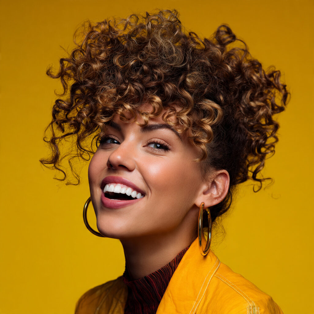 Playful Curly Wixie Cut Idea