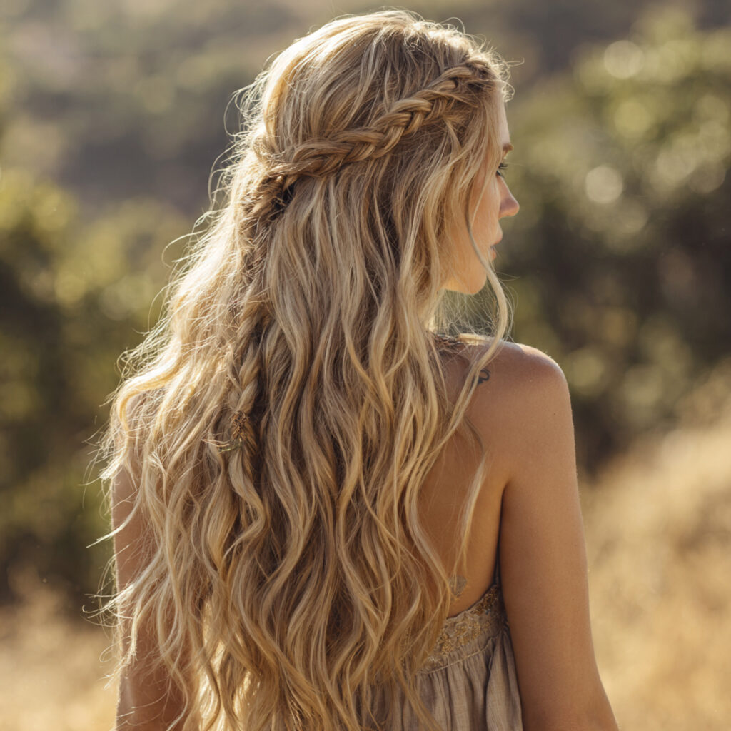 Boho Braids Blended with Natural Waves