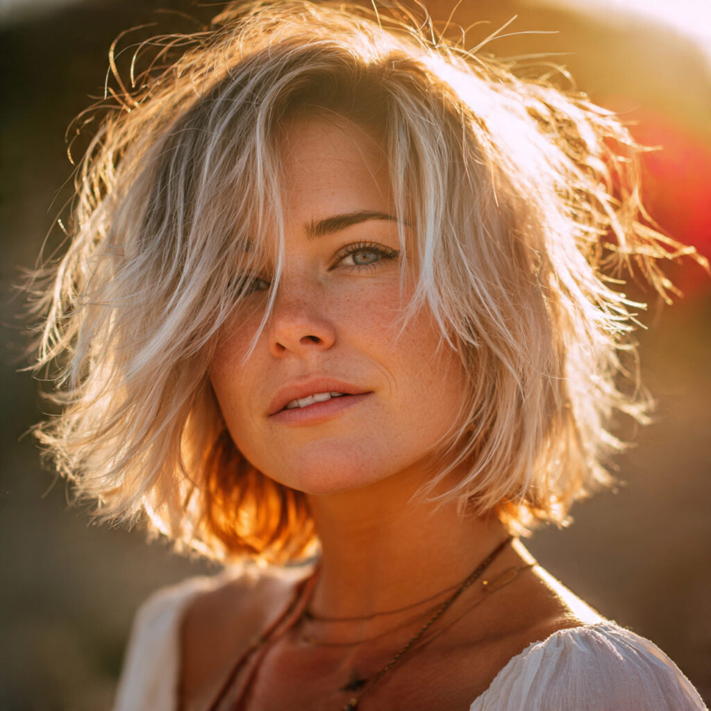 Lightweight summer wolf cut idea