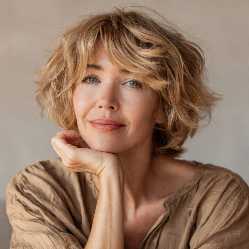 Tousled Bob Hairstyle Ideas for Women Over 50