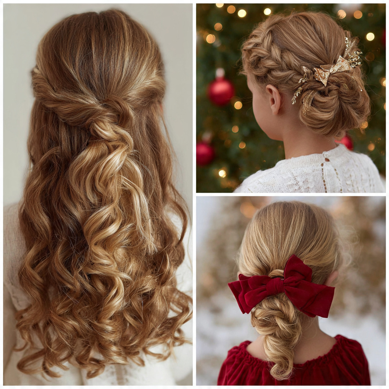 Christmas hairstyles for girls