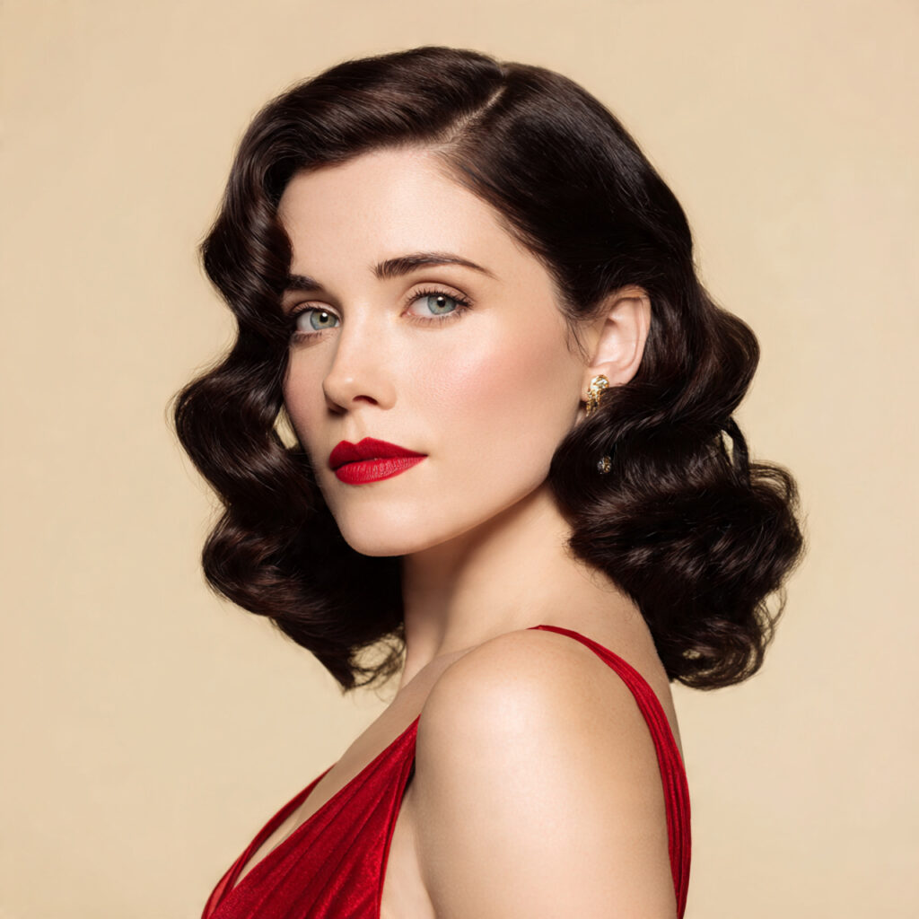 Classic Hollywood Wavy Holiday Hairstyle Ideas