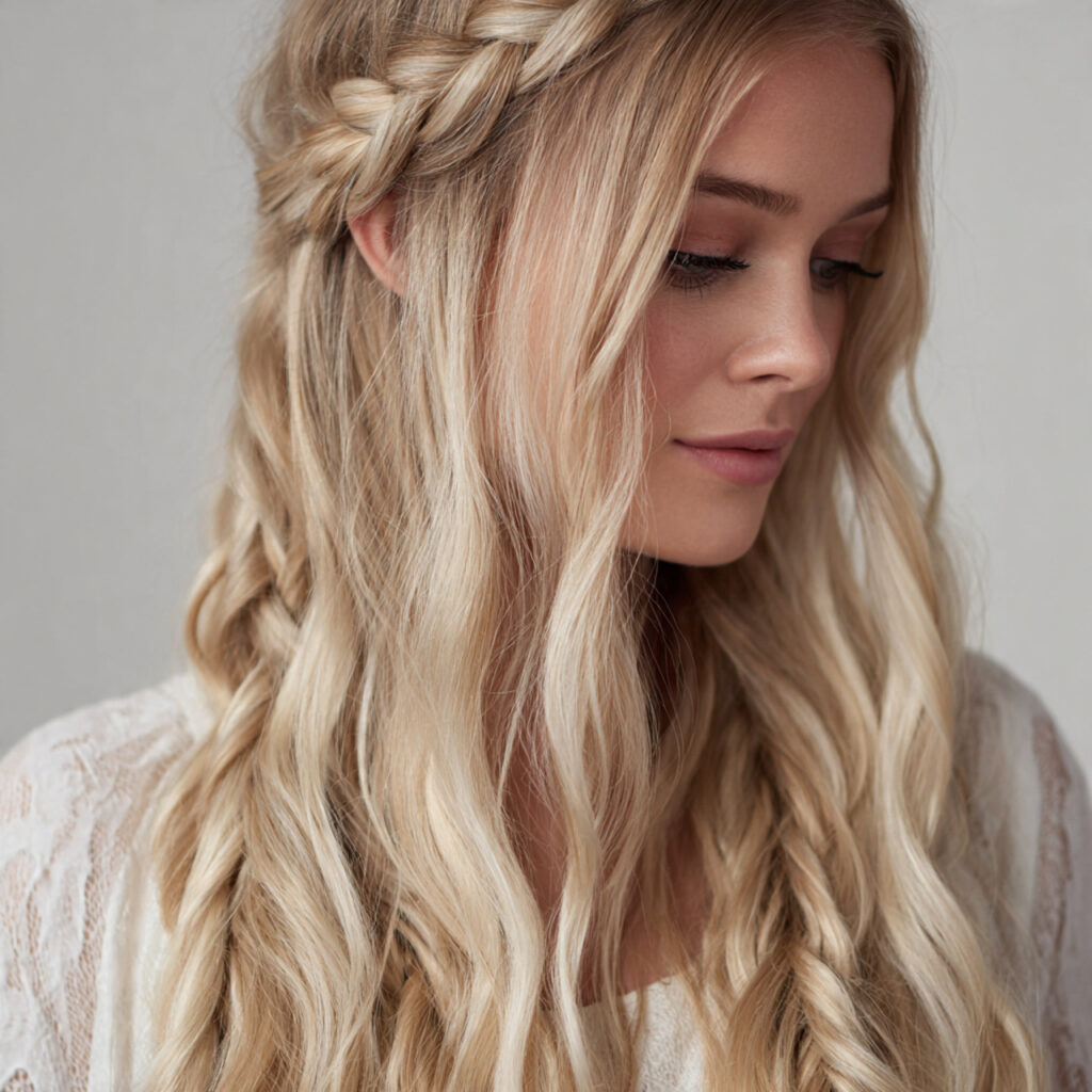 Long Hair Boho Braids with Gentle Texture